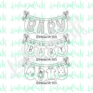 Baby Clothesline Cookie Cutter