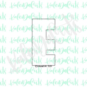 Tall Letter E Cookie Cutter