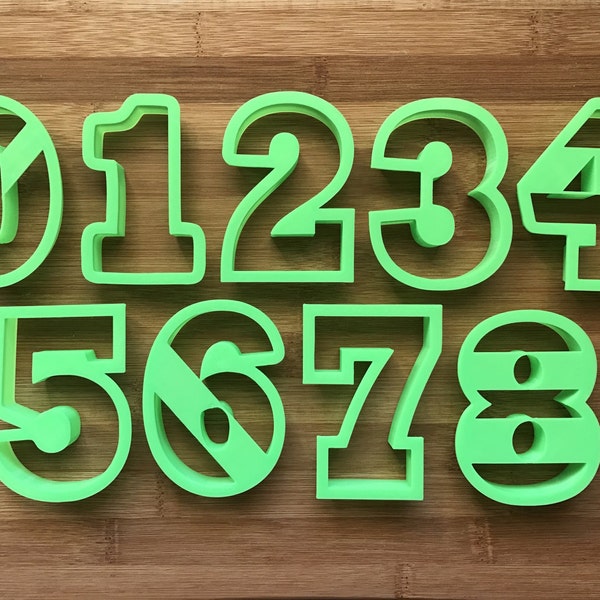 4" Number Cookie Cutters