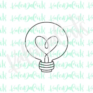 Cute Light Bulb Cookie Cutter