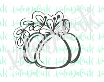 Floral Pumpkin 2 Cookie Cutter