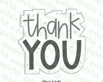 Square Thank You Cookie Cutter