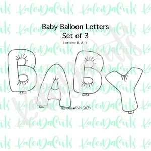 Baby Balloon Set of 3 Cookie Cutter