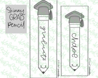 Skinny Grad Pencil Cookie Cutter