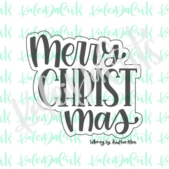 Merry Christ Mas Lettering Cookie Cutter | Etsy