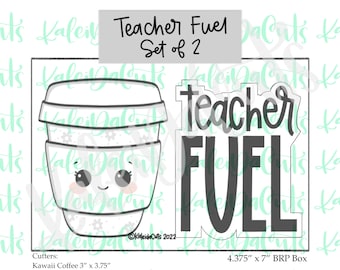 Teacher Fuel Set of 2 Cookie Cutters