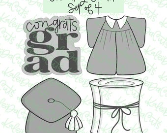 Chunky Grad Cookie Cutter Set of 4
