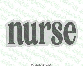 Skinny Nurse Plaque Cookie Cutter