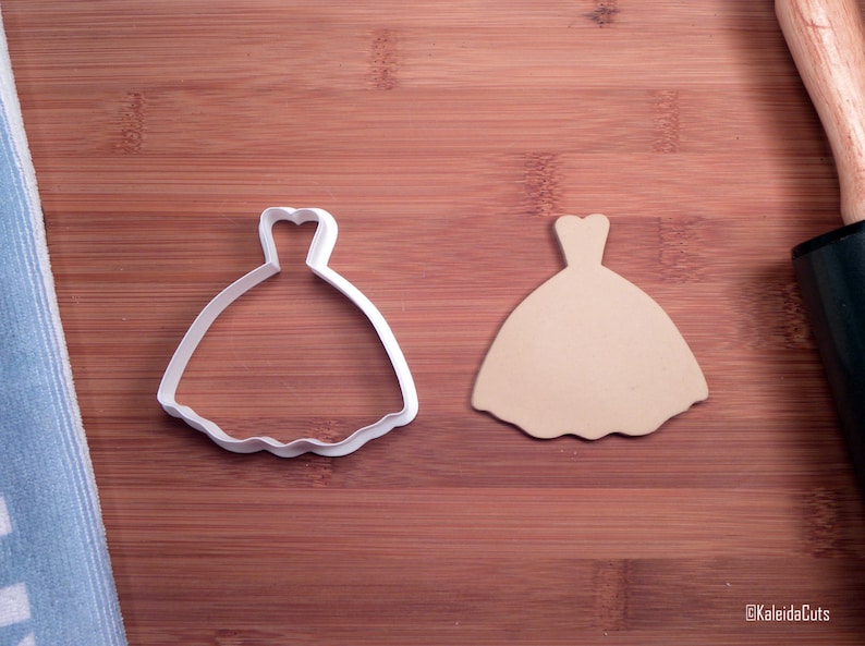 Princess Wedding Dress Cookie Cutter image 1