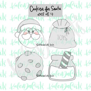Cookies for Santa  Set of 4 Mini Cookie Cutters