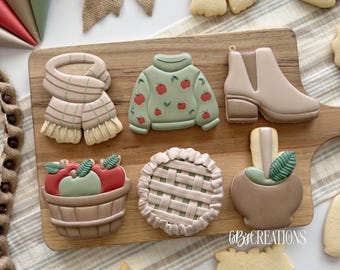 6 B's Creations (Teaching Partners) Apple Picking 2026 Set of 6 Cookie Cutters