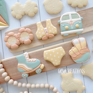 6 B&#39;s Creations (Teaching Partners) Groovy Summer Set of 6 Cookie Cutters