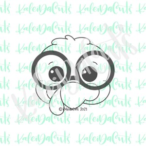 May include: A black and white line art illustration of a turkey wearing glasses. The turkey has a large beak and large round eyes. The turkey is looking to the right.