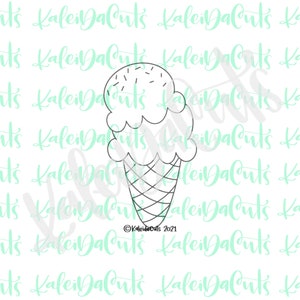 Double Scoop Ice Cream Cookie Cutter