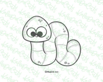 Fishing Worm Cookie Cutter