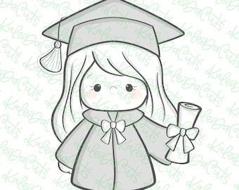 Grad Kid Girl Cookie Cutter