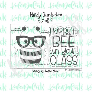 Nerdy Bumblebee Set of 2 Cookie Cutters