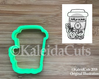 Floral Latte Cookie Cutter