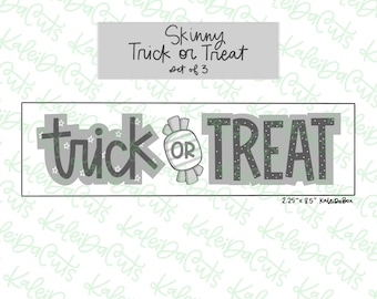 Juego de 3 cortadores de galletas Skinny Trick or Treat