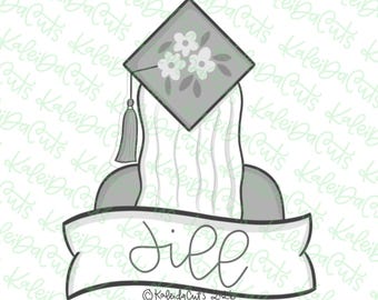 Grad Banner Gal Cookie Cutter