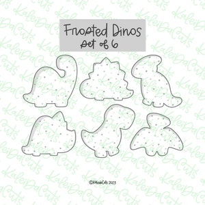Frosted Dino Set Cookie Cutter