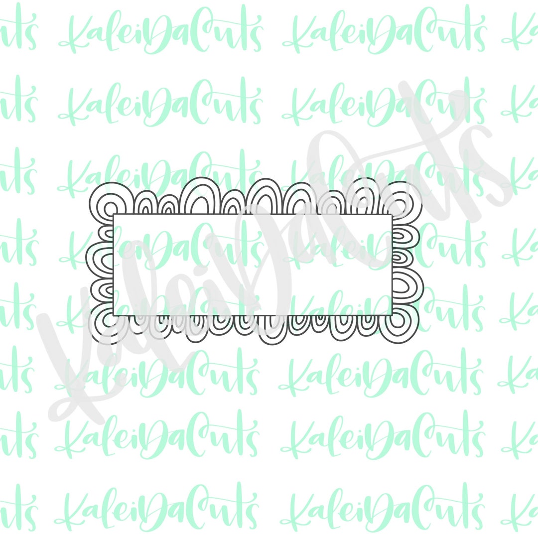 Funky Scalloped Rectangle Cookie Cutter - Etsy