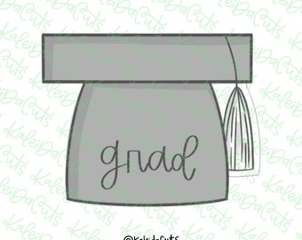 Square Grad Hat Cookie Cutter