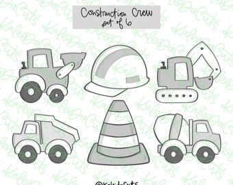 Construction Crew Cookie Cutter Set of 6