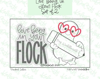 Love Being in Your Flock Cookie Cutters Set of 2