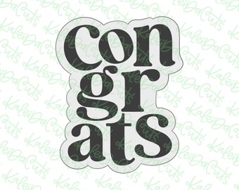 Congrats Plaque Cookie Cutter