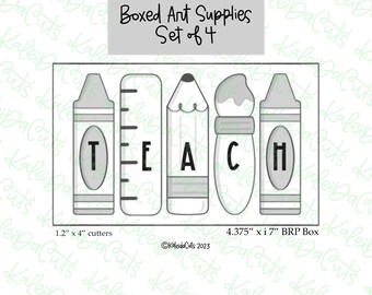 Boxed Art Supplies Set of 4 Cookie Cutters