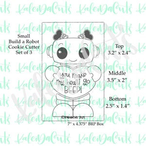 Small Build a Robot Cookie Cutter - Set of 3