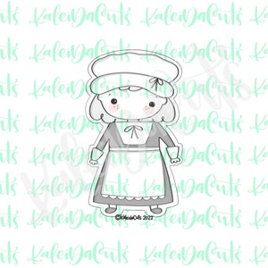 Modern Pilgrim Woman Cookie Cutter