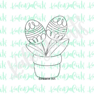 Potted Egg Plant Cookie Cutter