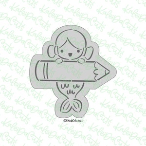 Mermaid Pencil PYO Cookie Cutter
