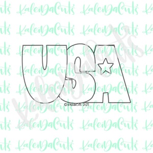 USA Lettering  Cookie Cutter