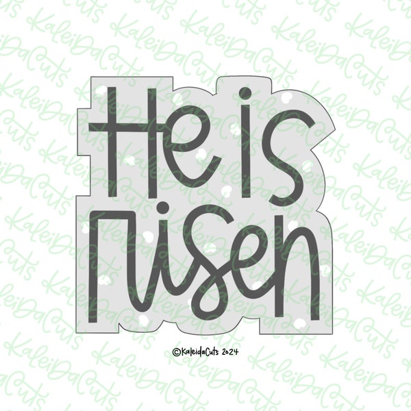 Square He is Risen Plaque Cookie Cutter