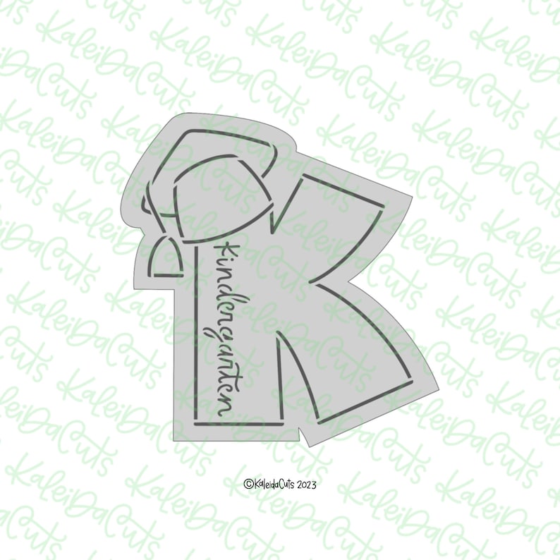 Kindergarten Grad Cookie Cutter image 1