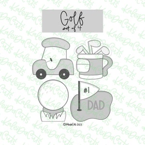 Golf Set of 4 Cookie Cutters