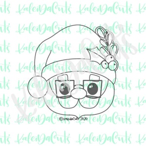 Floral Santa Face Cookie Cutter