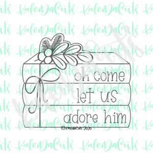 Floral Farmhouse Bookstack Cookie Cutter