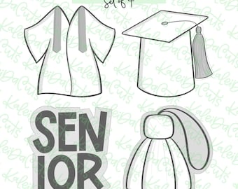 Senior Grad Cookie Cutters Set of 4