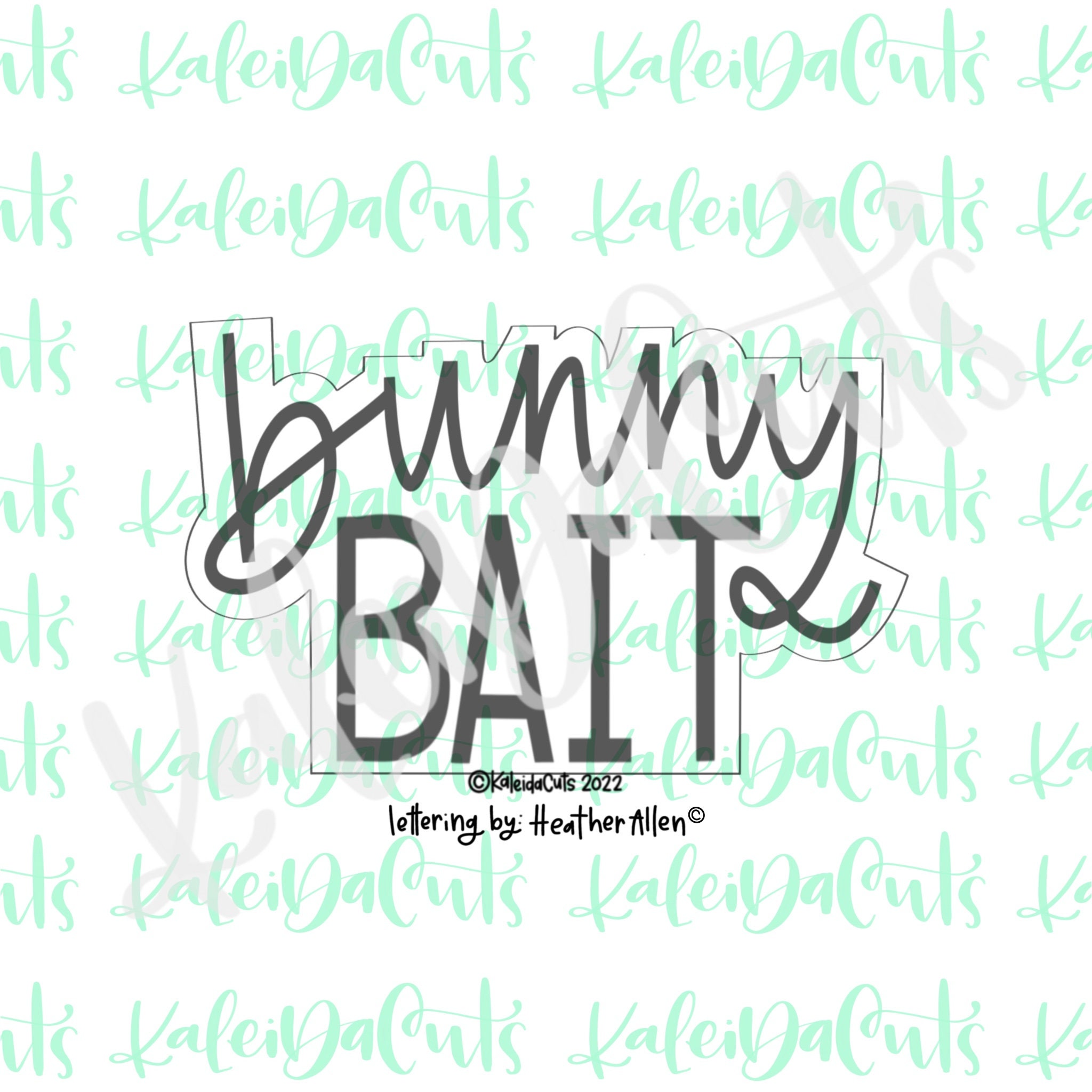 Bunny Bait Lettering Cookie Cutter - Etsy