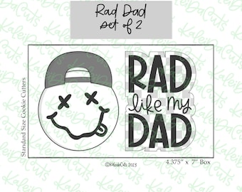 Rad Dad Cookie Cutter Set of 2