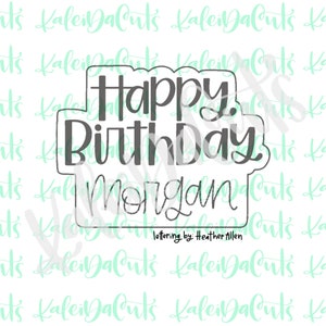 Happy Birthday Plaque Cookie Cutter