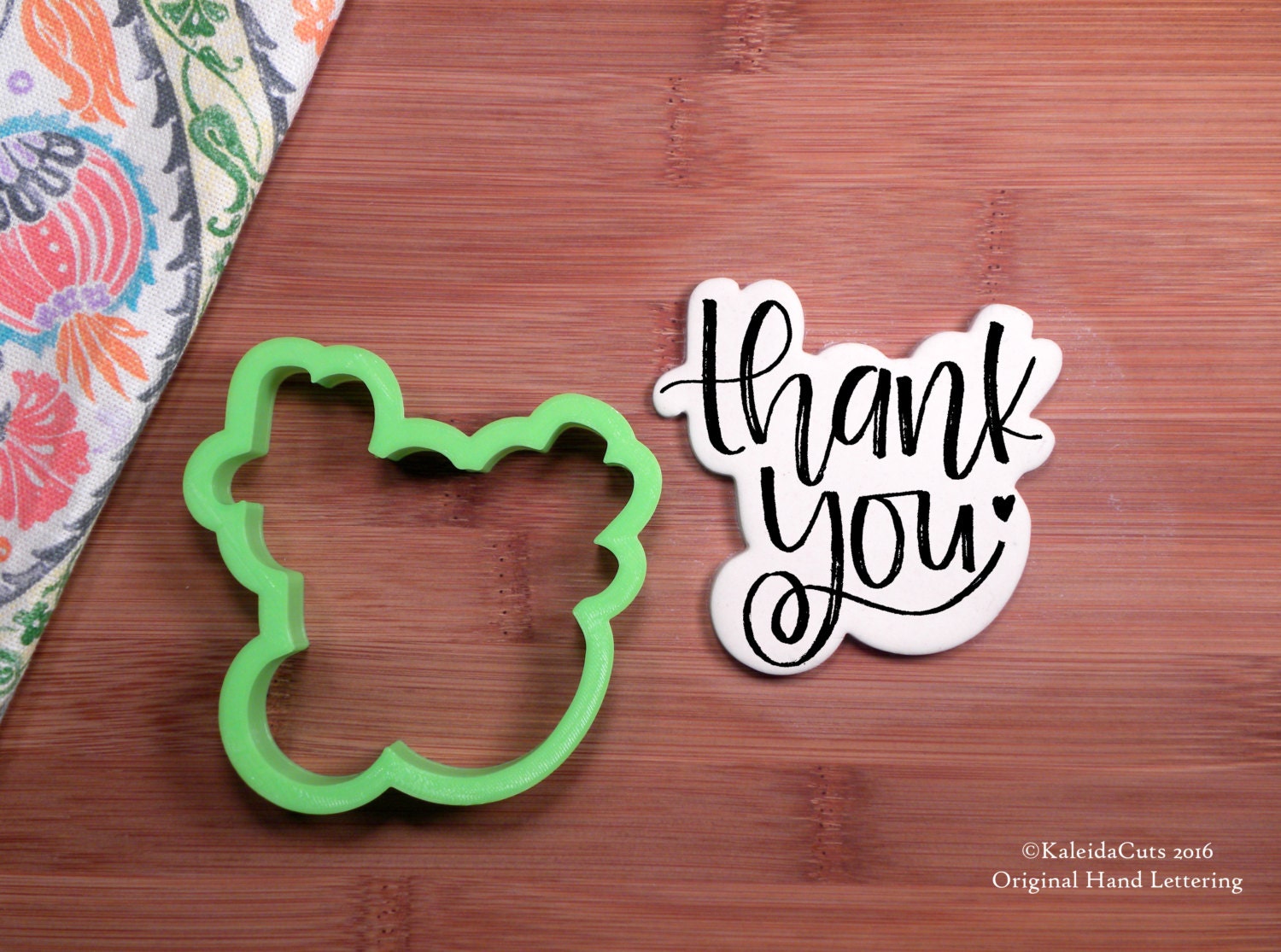 Thank You Word Plaque Cookie Cutter