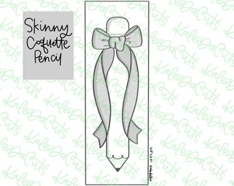 Skinny Bow Pencil Cookie Cutter