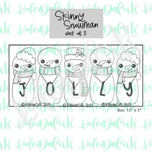 Skinny Snowman Set of 3 Cookie Cutters