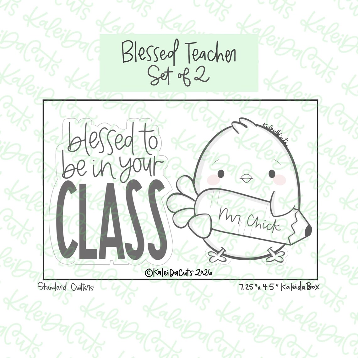 Blessed Teacher Cookie Cutters Set of 2 - Etsy