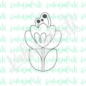 Tall Funky WIldflower Cookie Cutter
